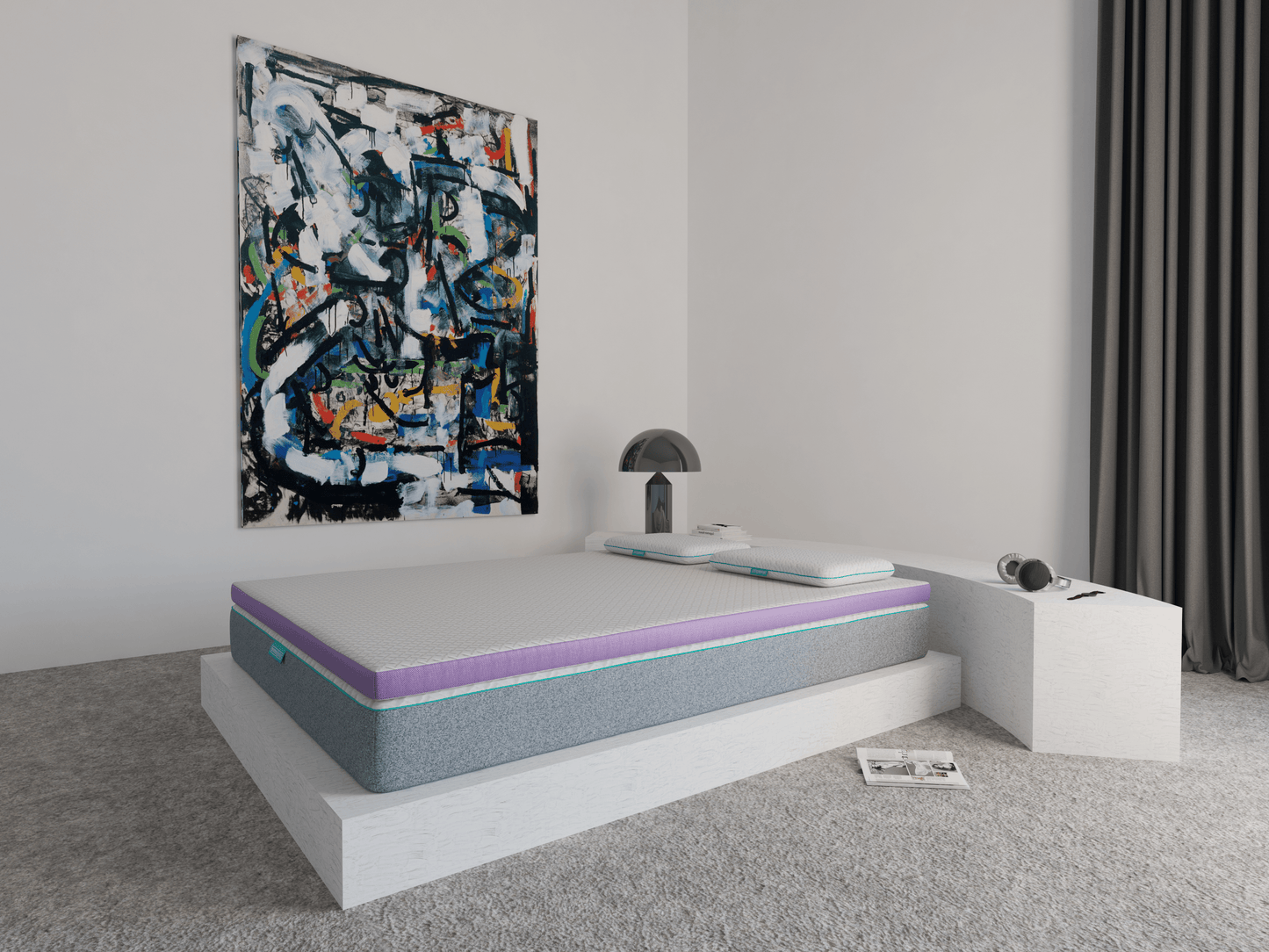 Violet 3in Gel Foam Mattress Topper Toppers Sleepenvie