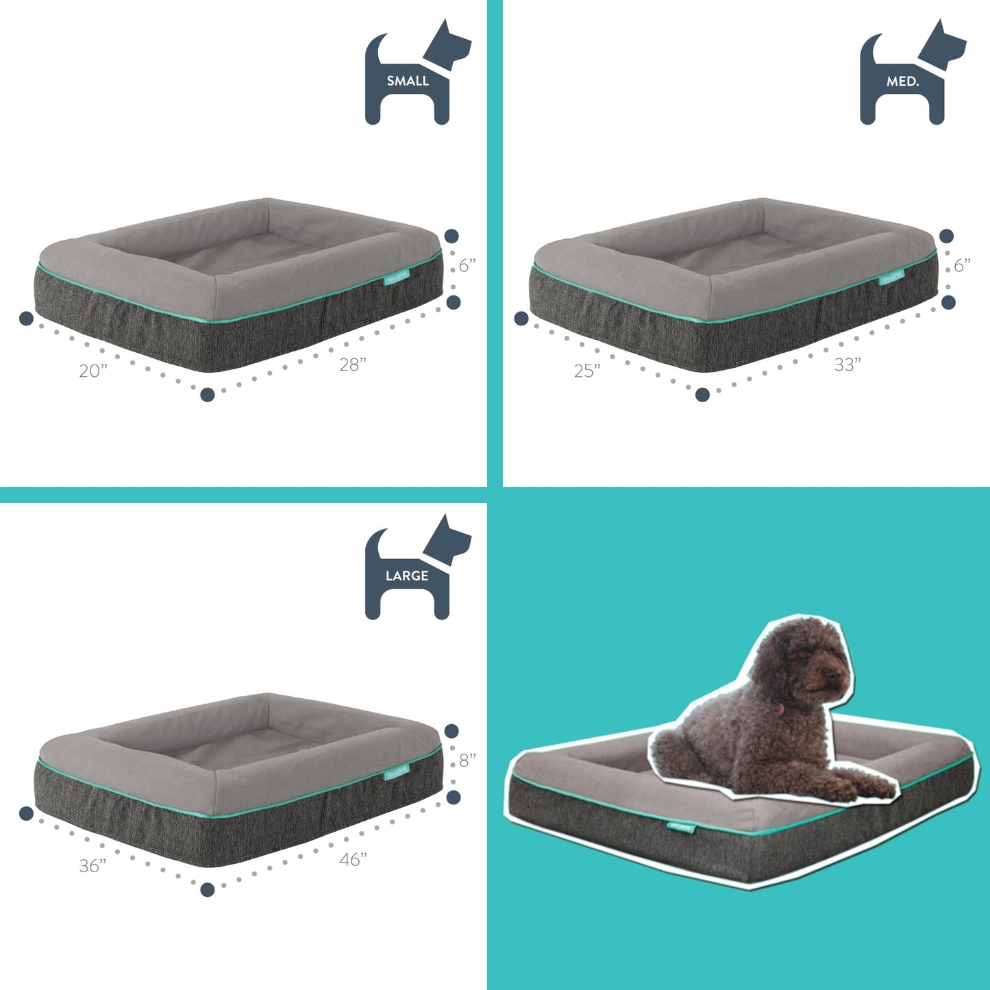 Jaxon Memory Foam Dog Bed Dog Bed Sleepenvie