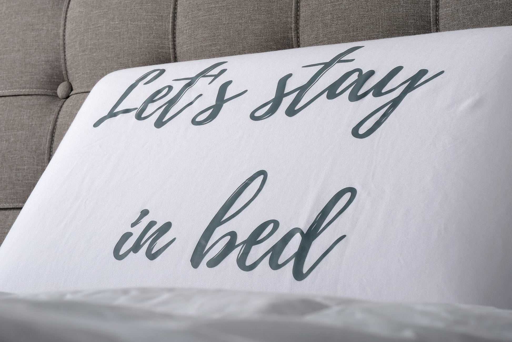'Let's Stay In Bed' Pillowcase Pillowcase Sleepenvie 
